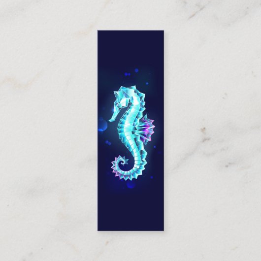 Carte D'appel Cheval de mer de glace cristal sur Arrière - plan  (Devant)