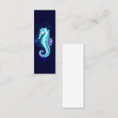 Carte D'appel Cheval de mer de glace cristal sur Arrière - plan  (Devant / Derrière)