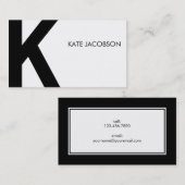 Carte d'appel chic contemporaine (Devant / Derrière)