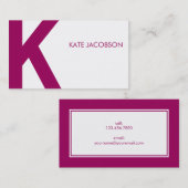 Carte d'appel chic contemporaine (Devant / Derrière)