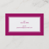 Carte d'appel chic contemporaine (Dos)