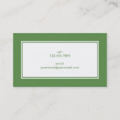 Carte d'appel chic contemporaine (Dos)