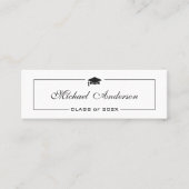 Carte D'appel Chic Dusty Rose et White Graduation Contact (Devant)