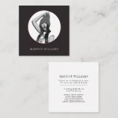 Carte D'appel Chic Elegant Rose Gold Photo Médias Sociaux Unique (Devant / Derrière)