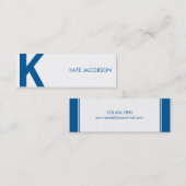 Carte d'appel chic et fin contemporaine (Devant / Derrière)