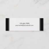 Carte d'appel chic et maigre contemporaine (Dos)