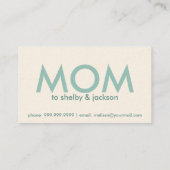 Carte d'appel chic pour maman (Dos)