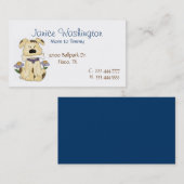 Carte D'appel Chiot avec Bone Custom Maman Card (Devant / Derrière)