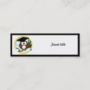 Carte D'appel Chouette de diplôme avec Casquette et diplôme