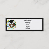 Carte D'appel Chouette de diplôme avec Casquette et diplôme (Dos)