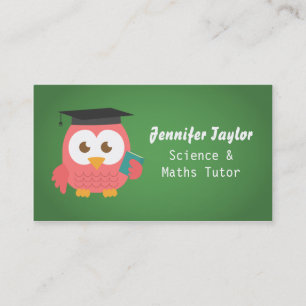 Carte D'appel Chouette Rose Mignonne avec Chapeau de Remise de D
