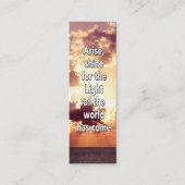 Carte D'appel Christian ARISE, SHINE Mini Signet (Devant)