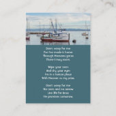 Carte D'appel Christian Memorial Keepsake Commercial Fisherman (Dos)