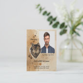 Carte D'appel Christian Memorial Keepsake Wolf Wolves Animal (Debout devant)