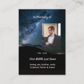 Carte D'appel Christian Memorial Milky Way Starry Night Sky  (Devant)