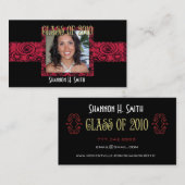 Carte D'appel Classe de 2010 Graduation Senior Picture Cards (Devant / Derrière)