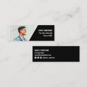 Carte D'appel Classe moderne en noir et blanc de la remise des d (Devant / Derrière)