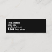 Carte D'appel Classe moderne en noir et blanc de la remise des d (Dos)