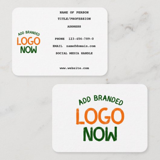 CARTE D'APPEL CLIENT SIMPLE CONTEMPORAIN PROPRE BLANC MODE (Devant / Derrière)