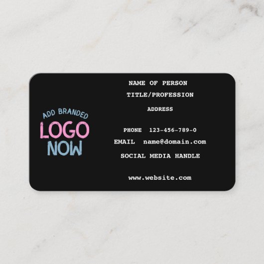 CARTE D'APPEL CLIENT SIMPLE CONTEMPORAIN PROPRE NOIR MODE (Devant)
