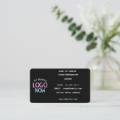 CARTE D'APPEL CLIENT SIMPLE CONTEMPORAIN PROPRE NOIR MODE (Debout devant)