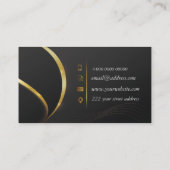 Carte D'appel Clinique dentaire professionnelle Gold Tooth Logo (Dos)