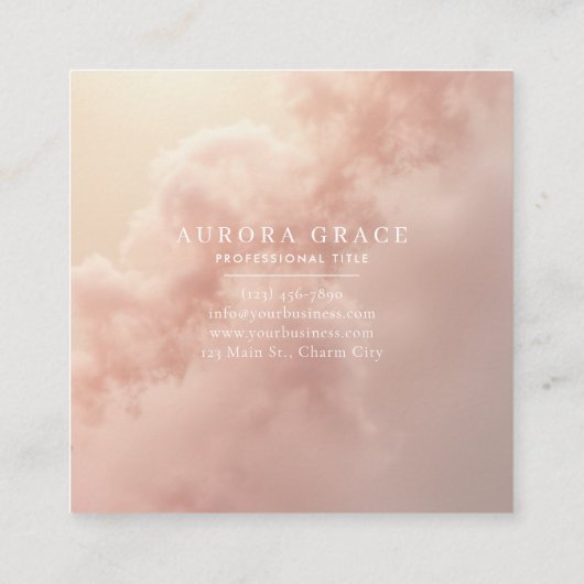 Carte D'appel Cloud Rose en floraison (Dos)