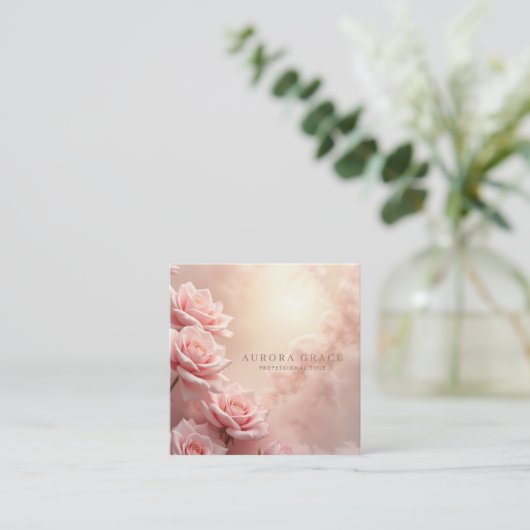 Carte D'appel Cloud Rose en floraison (Debout devant)
