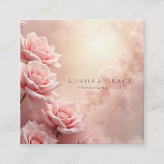 Carte D'appel Cloud Rose en floraison (Devant)