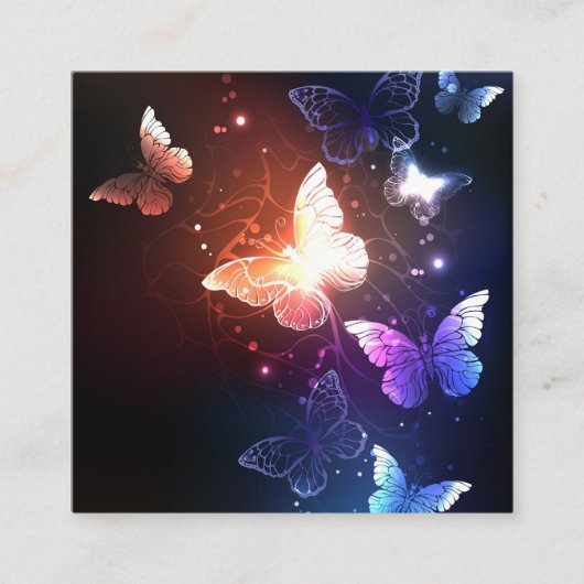 Carte D'appel Clowing Night Butterflies (Devant)