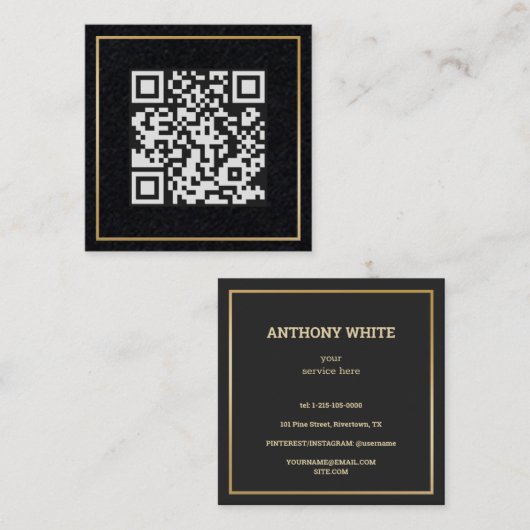 Carte D'appel Code d'analyse QR Premium (Devant / Derrière)