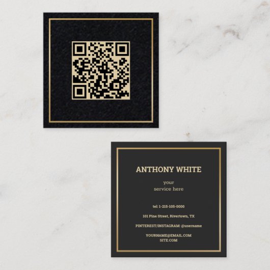 Carte D'appel Code d'analyse QR Premium (Devant / Derrière)