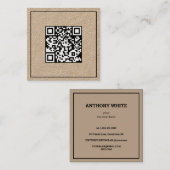 Carte D'appel Code d'analyse simple QR (Devant / Derrière)