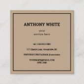 Carte D'appel Code d'analyse simple QR (Dos)