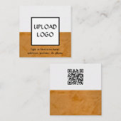 Carte D'appel Code QR de logo d'agent immobilier personnalisé (Devant / Derrière)