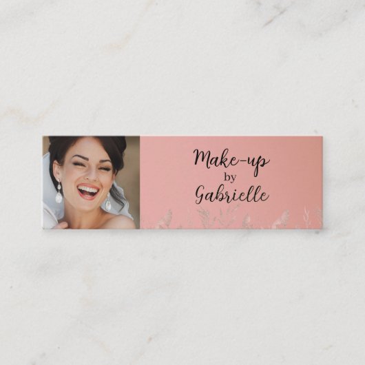 Carte D'appel Code QR de photo botanique rose poussiéreuse moder (Devant)