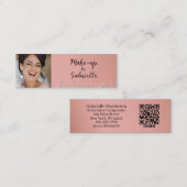 Carte D'appel Code QR de photo botanique rose poussiéreuse moder (Devant / Derrière)