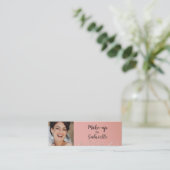 Carte D'appel Code QR de photo botanique rose poussiéreuse moder (Debout devant)