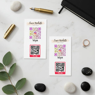 Carte D'appel Code QR de TikTok Instagram moderne
