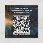 Carte D'appel Code QR géométrique abstrait moderne (Dos)