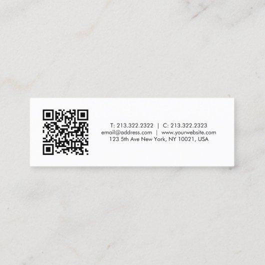 Carte D'appel Code QR Logo de l'entreprise Ici Nom de l'employé  (Dos)