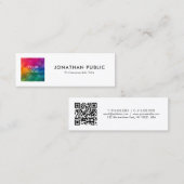 Carte D'appel Code QR Logo de l'entreprise Ici Nom de l'employé  (Devant / Derrière)