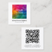 Carte D'appel Code QR Logo de l'entreprise Nom de l'employé Modè (Devant / Derrière)