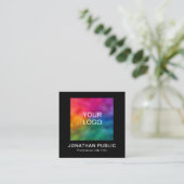 Carte D'appel Code QR personnalisé Logo de l'entreprise Carré em (Debout devant)