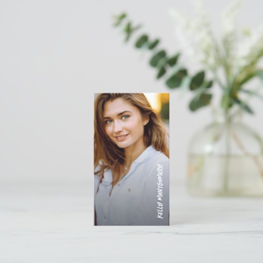 Carte D'appel Code QR photo de l'étudiant (Debout devant)