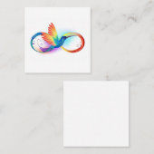Carte D'appel Colibri arc-en-ciel avec symbole Infinity (Devant / Derrière)