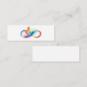 Carte D'appel Colibri arc-en-ciel avec symbole Infinity (Devant / Derrière)