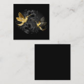 Carte D'appel Colibri noir et or (Devant / Derrière)