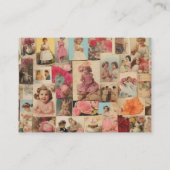 Carte D'appel Collage d'anniversaire de fille (Dos)