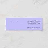 Carte D'appel Collection de boucles d'oreilles bleues simples av (Devant)